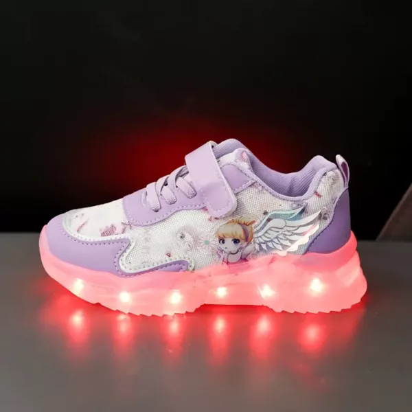 Baskets lumineuses rechargeables en maille respirante pour enfants – effet LED fun