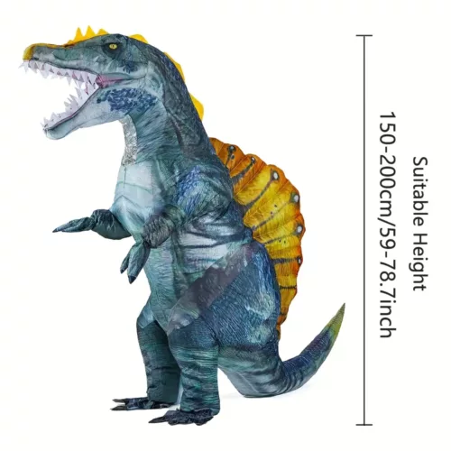 Costume dinosaure gonflable adulte avec ventilateur intégré – style stégosaure