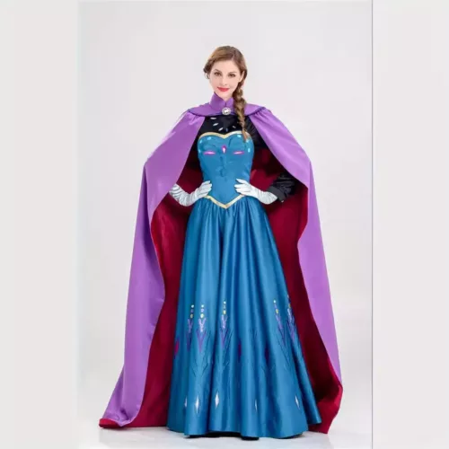 Robe déguisement Reine des Neiges adulte – style Elsa givrée élégante