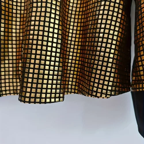 Costume disco homme rétro brillant – chemise manches longues et pantalon scène