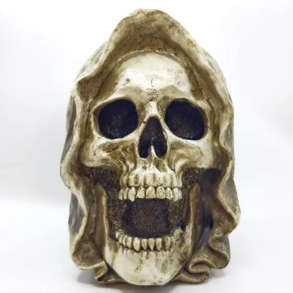 Figurine crâne faucheuse en résine – déco macabre pour Halloween ou gothique