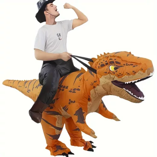 Costume gonflable dinosaure adulte – déguisement drôle et original pour fête