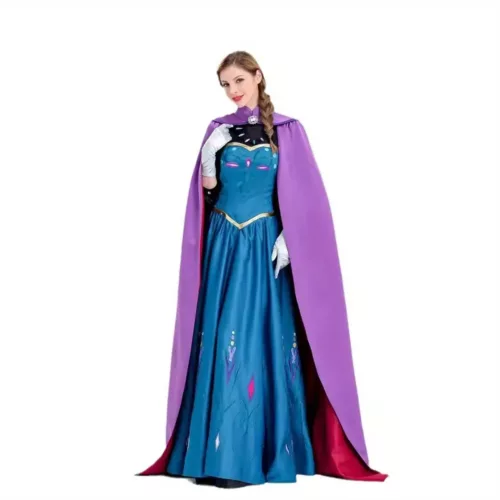 Robe déguisement Reine des Neiges adulte – style Elsa givrée élégante