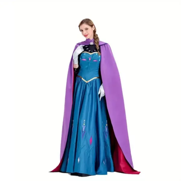 Robe déguisement Reine des Neiges adulte – style Elsa givrée élégante