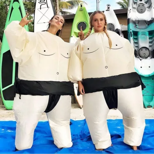 Costume sumo gonflable adulte avec ceinture à piles – déguisement cosplay réaliste