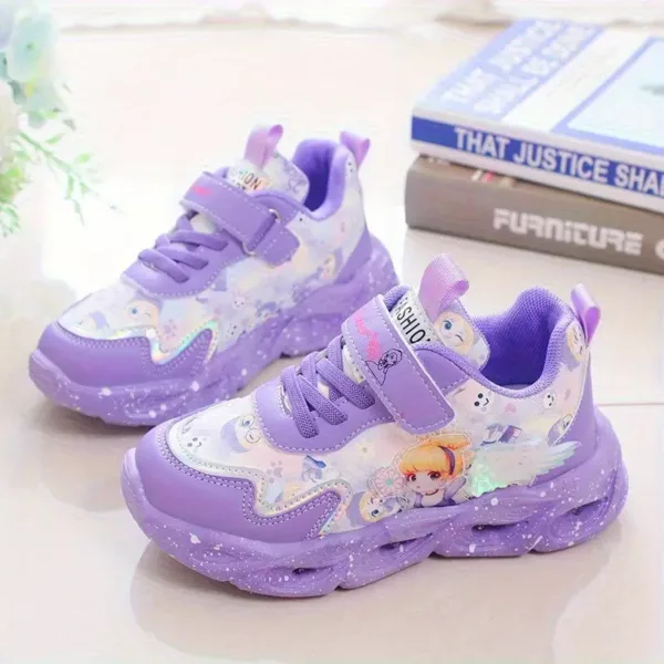 Baskets fille lumineuses style princesse – sneakers légères printemps automne
