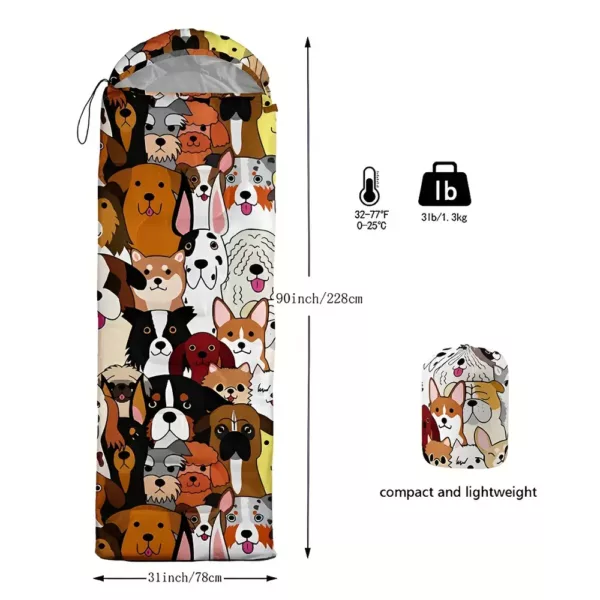 Sac de couchage pour chien portable et chaud – idéal pour camping et randonnée