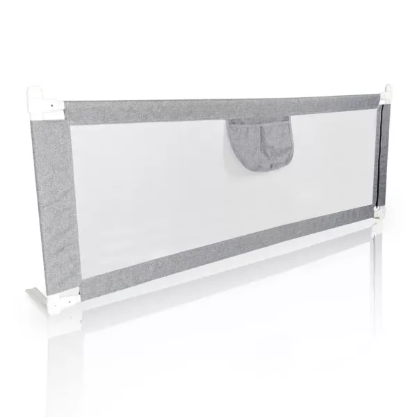 Barrière de lit enfant sécurisée avec pieds antidérapants et maille respirante