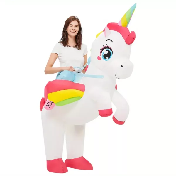 Costume licorne gonflable adulte – tenue carnaval originale avec corne scintillante
