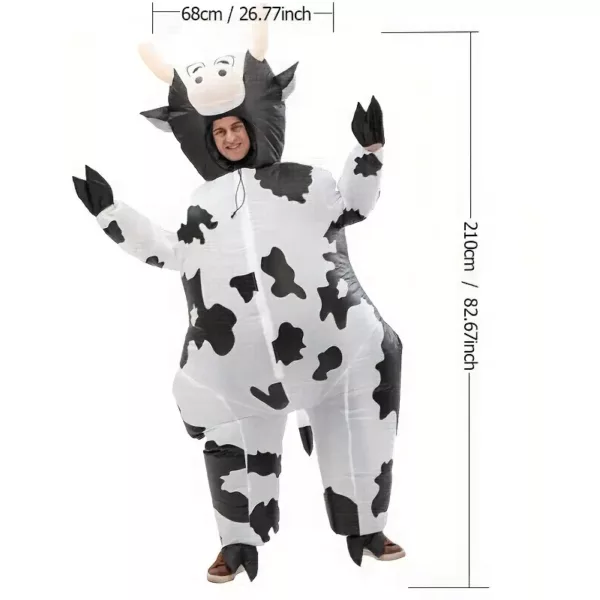 Costume gonflable adulte vache amusante – déguisement Halloween ou fête