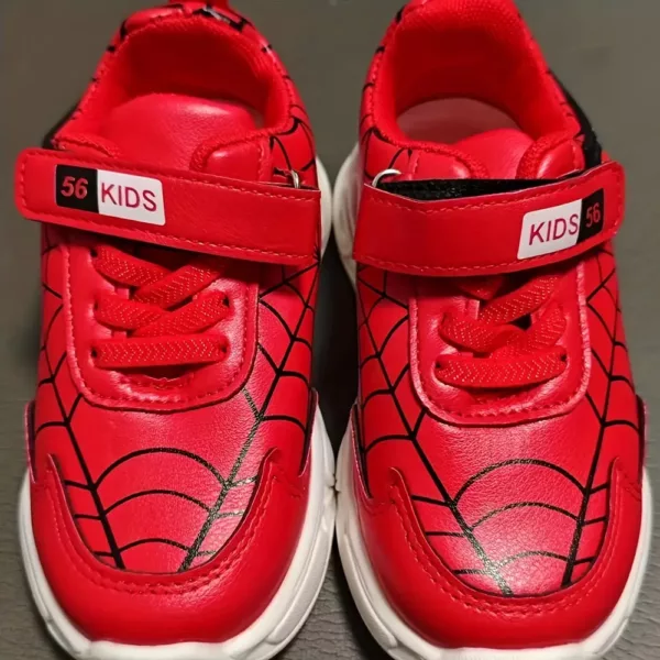 Baskets LED garçon avec motif toile d'araignée – sneakers lumineuses tendance