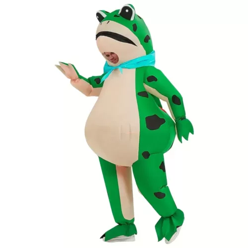 Déguisement grenouille gonflable adulte avec éclairage – costume intégral fun