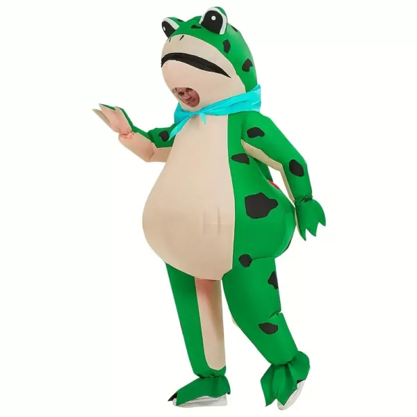 Déguisement grenouille gonflable adulte avec éclairage – costume intégral fun