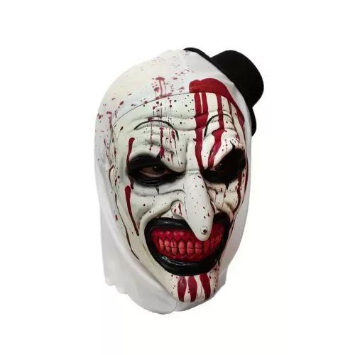 Masque de clown effrayant à capuche – latex réaliste pour costume Halloween