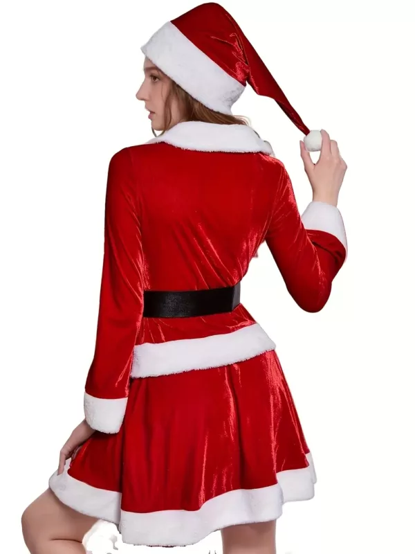 Robe de Noël enfant – déguisement festif élégant avec jupe en tulle et nœud satin