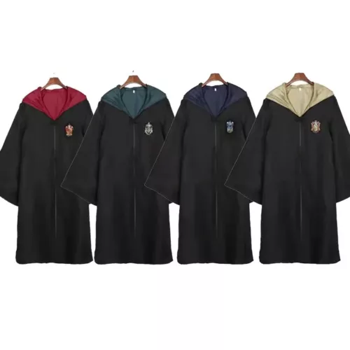 Cape Harry Potter adulte avec capuche – Insignes maisons officielles – Costume cosplay