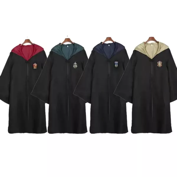 Cape Harry Potter adulte avec capuche – Insignes maisons officielles – Costume cosplay