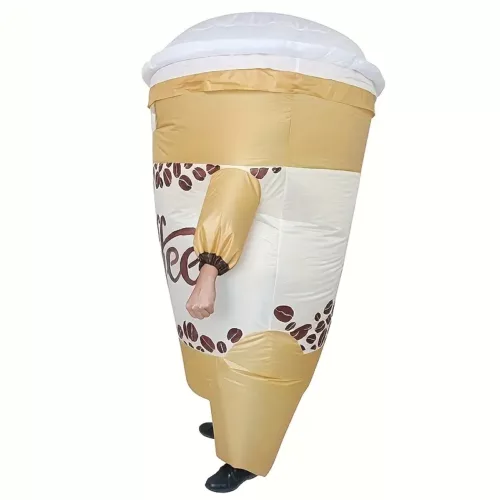 Costume gonflable tasse à café drôle – déguisement USB original Halloween