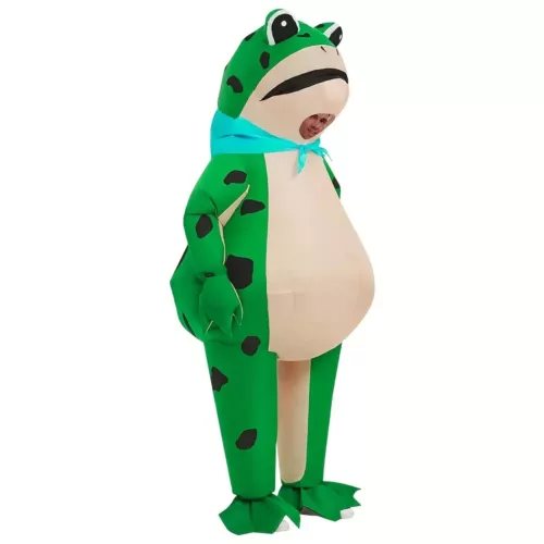 Déguisement grenouille gonflable adulte avec éclairage – costume intégral fun
