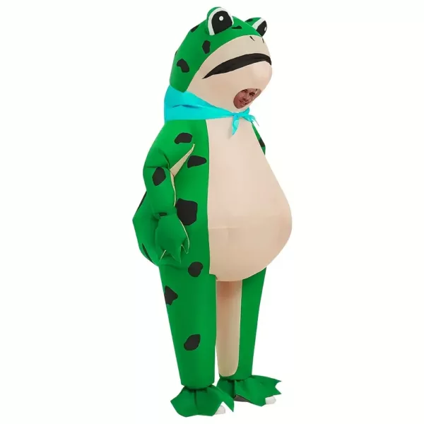 Déguisement grenouille gonflable adulte avec éclairage – costume intégral fun