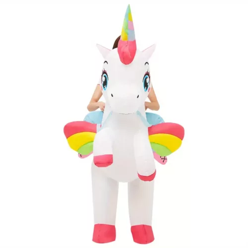 Costume licorne gonflable adulte – tenue carnaval originale avec corne scintillante