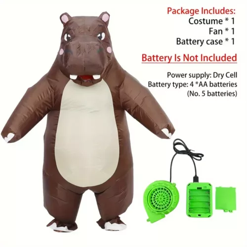Déguisement gonflable hippopotame adulte – costume humoristique original