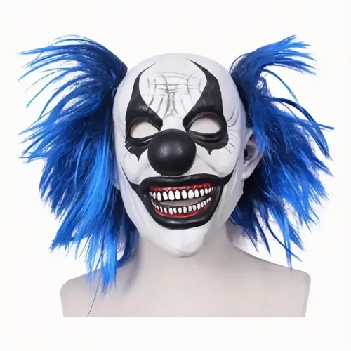 Masque de clown d’horreur Halloween en latex réaliste – style effrayant zombie