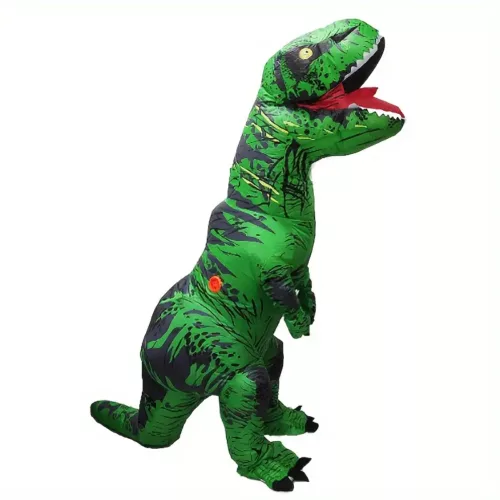 Déguisement dinosaure gonflable vert musclé – costume humoristique adulte