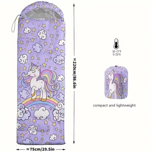 Sac de couchage licorne doux et original – idéal pour enfants et soirées pyjama