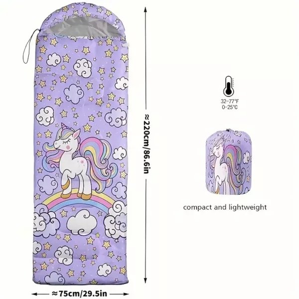 Sac de couchage licorne doux et original – idéal pour enfants et soirées pyjama