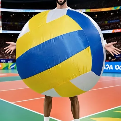 Costume gonflable de volleyball – déguisement fun pour adulte en équipe