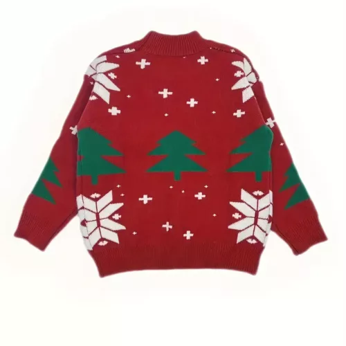 Pull de Noël enfant fille – motif renne en maille chaude style décontracté