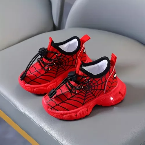 Baskets enfant LED à double scratch – confort respirant pour sport et loisirs