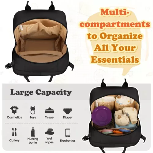 Sac à dos à langer multifonction avec pochette amovible – idéal voyage et sortie