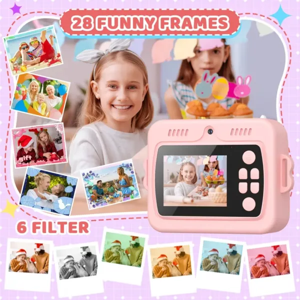 Appareil photo instantané enfant 48MP – Vidéo HD, zoom 8x, design licorne amusant