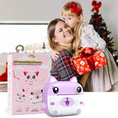 Appareil photo instantané enfant avec selfie et impression thermique – 32 Go inclus