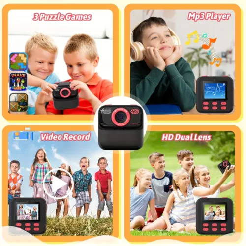 Appareil photo instantané enfant – caméra jouet avec impression thermique intégrée