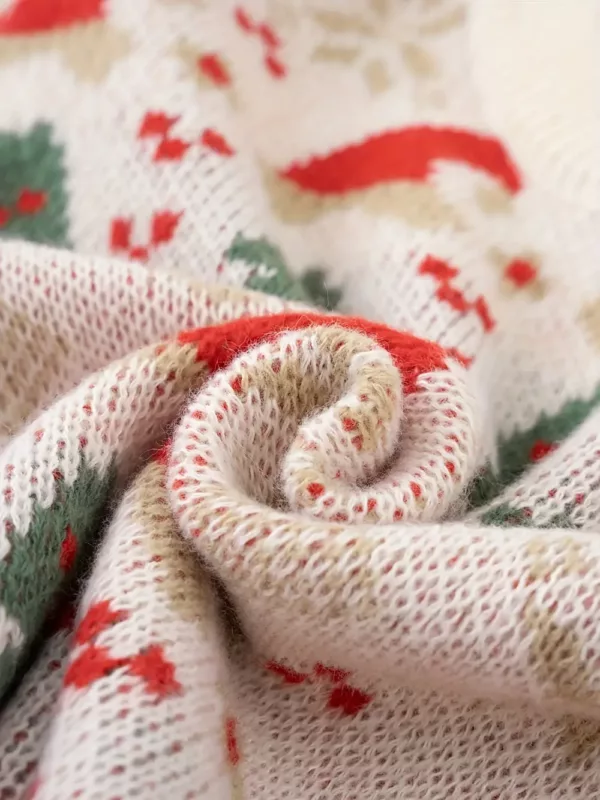 Pull de Noël enfant en tricot doux motif renne – chaud et confortable