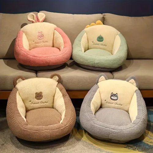 Coussin ergonomique en velours doux pour chaise de bureau ou siège d'étude