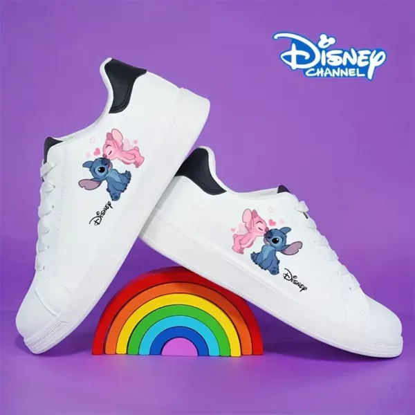 Chaussures de skate unisexes à motif Stitch & Angel – style décontracté Disney