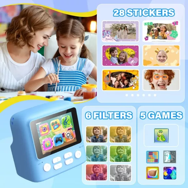Appareil photo instantané enfant avec écran 2,4" – ludique et facile à utiliser