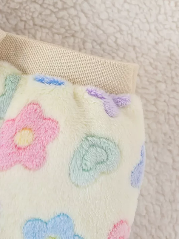 Ensemble layette naissance bébé fille – motif floral en polyester doux