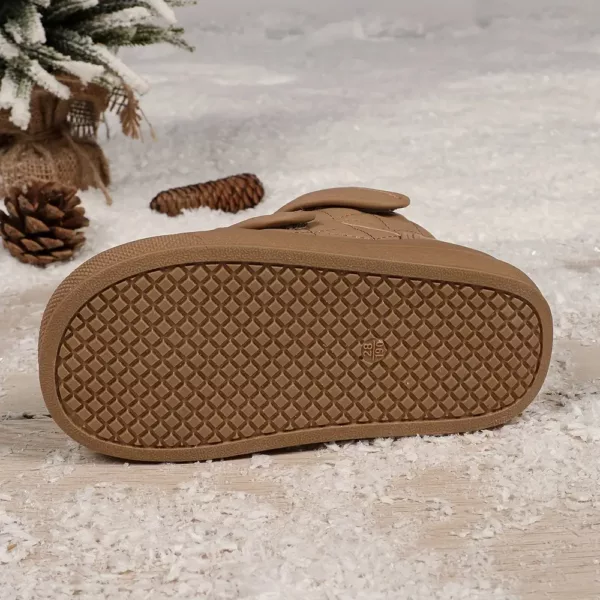 Bottes de neige enfant imperméables doublées fourrure – hiver mixte chaud