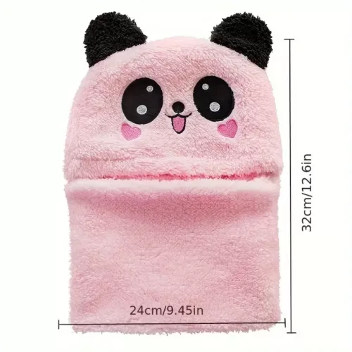 Bonnet d’hiver enfant avec tour de cou – motif animal doux et chaud