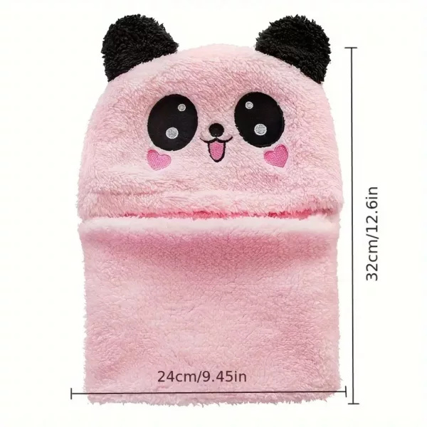 Bonnet d’hiver enfant avec tour de cou – motif animal doux et chaud