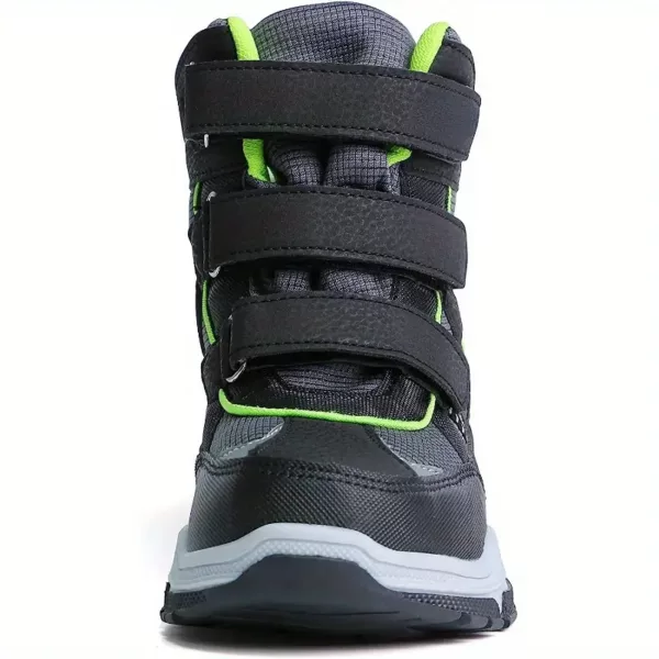 Bottes de neige garçon mi-hautes à scratch – chaudes et imperméables