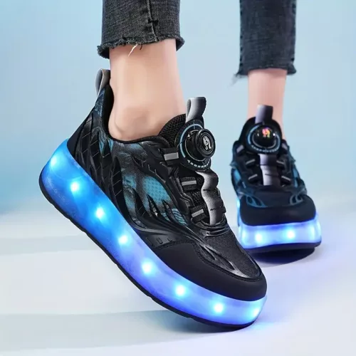 Baskets à roulettes avec boucle rotative – chaussures tendance multifonction