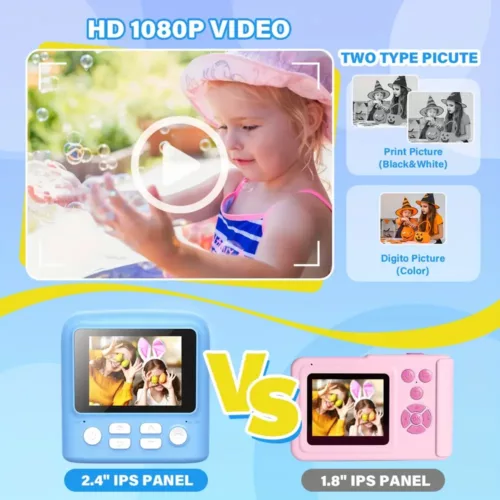 Appareil photo instantané enfant avec écran 2,4