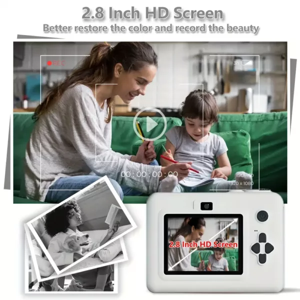 Appareil photo instantané pour enfants – imprimante intégrée et écran LCD