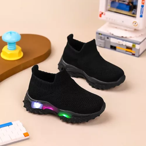 Baskets lumineuses pour enfants – semelle LED rechargeable, style sportif